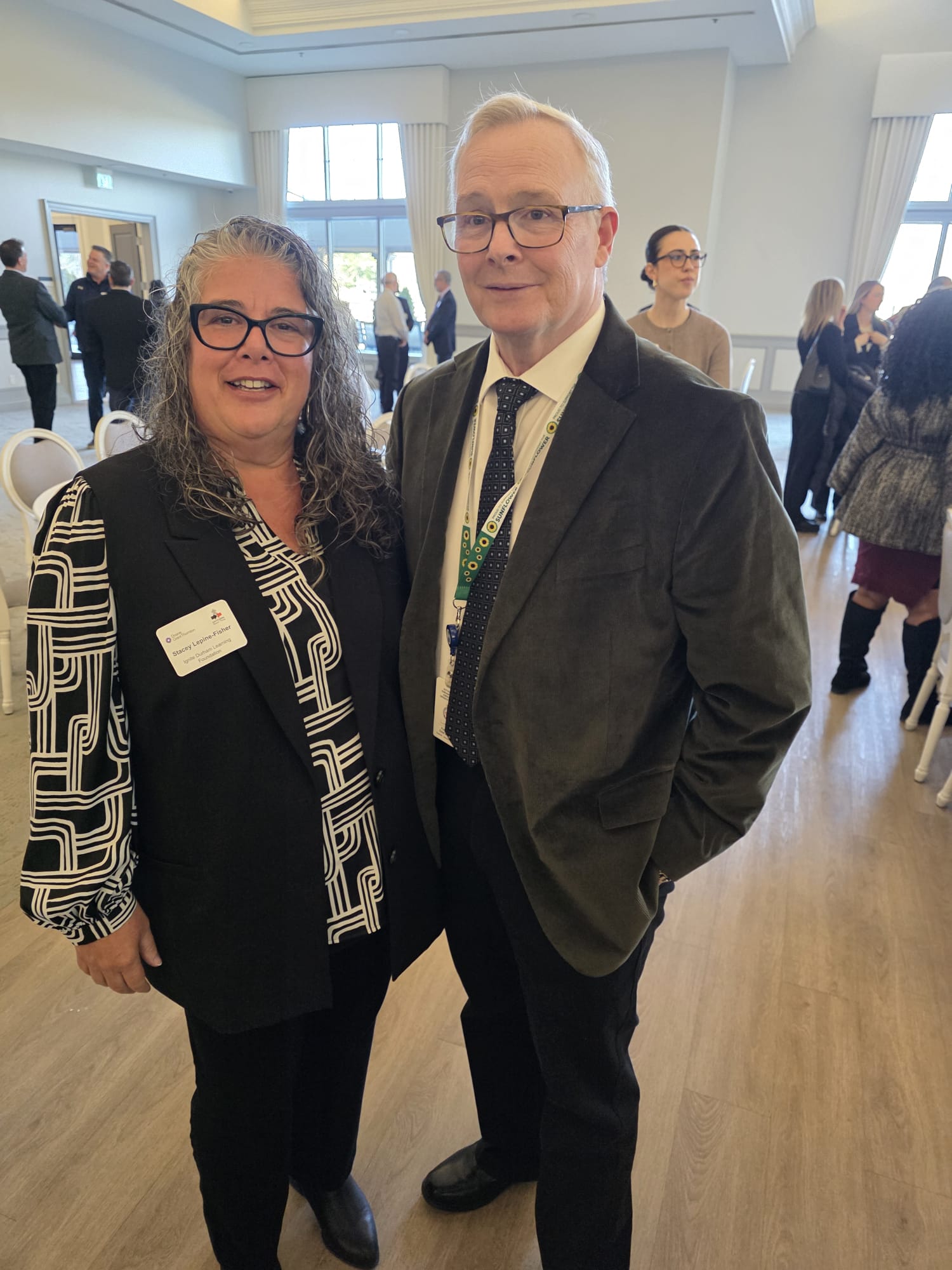 Stacey Lepine-Fisher representing the Ignite Durham Learning Foundation at a community reception.